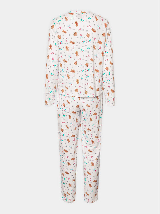 Pieces Pieces Pyžamo 17147221 Biela Regular Fit
