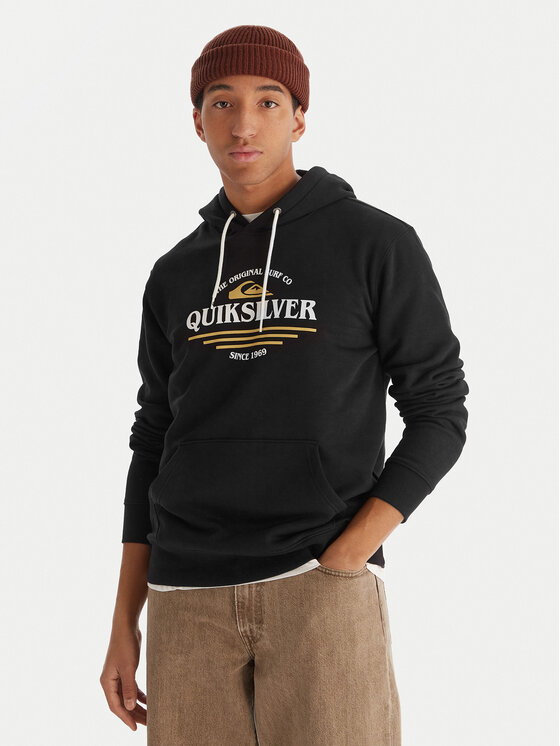 Quiksilver Quiksilver Mikina Screen Fleece Classic EQYFT05137 Čierna Regular Fit