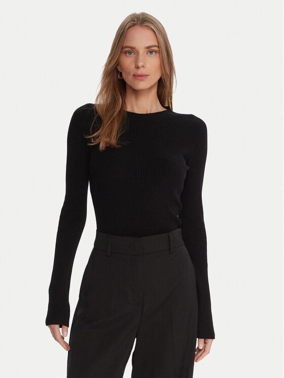 Kontatto Kontatto Svetr 3M0809C Černá Slim Fit