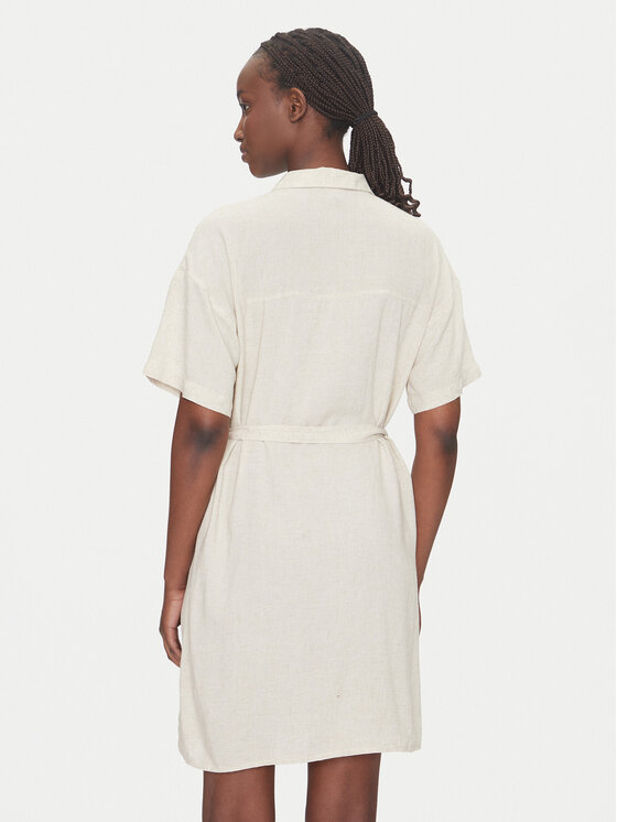 Vero Moda Vero Moda Košilové šaty Thea 10333791 Béžová Loose Fit