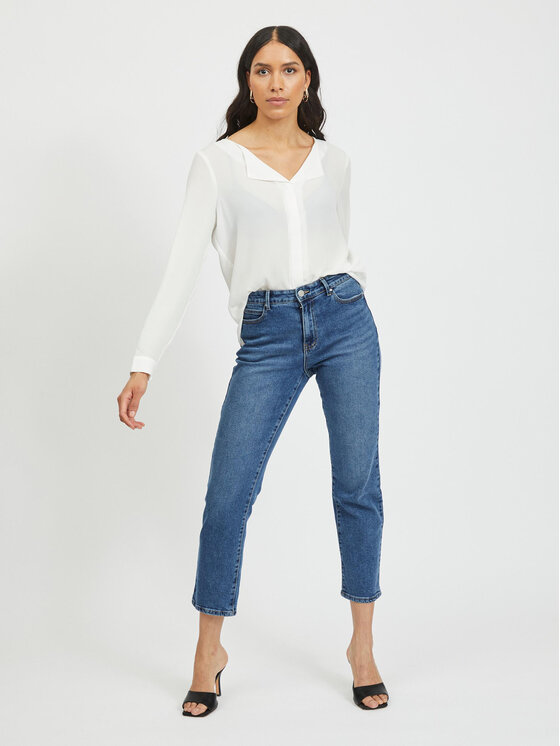 Vila Vila Camicia Lucy 14044253 Bianco Relaxed Fit