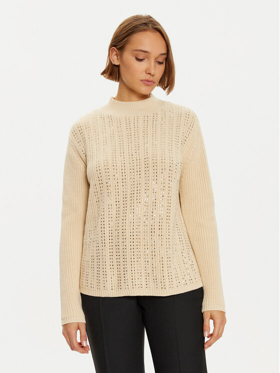 LOLA CASADEMUNT lola_casademunt Pulover LF2411010 Écru Regular Fit