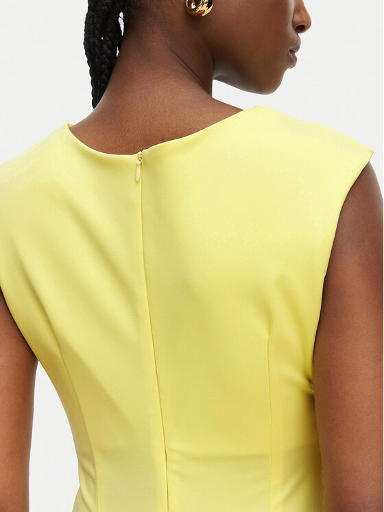 Rinascimento Rinascimento Abito da cocktail CFC0127683003 Giallo chiaro Slim Fit
