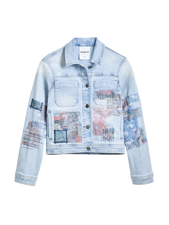 Desigual Desigual Kurtka jeansowa Los Angeles 25SWED03 Niebieski Regular Fit