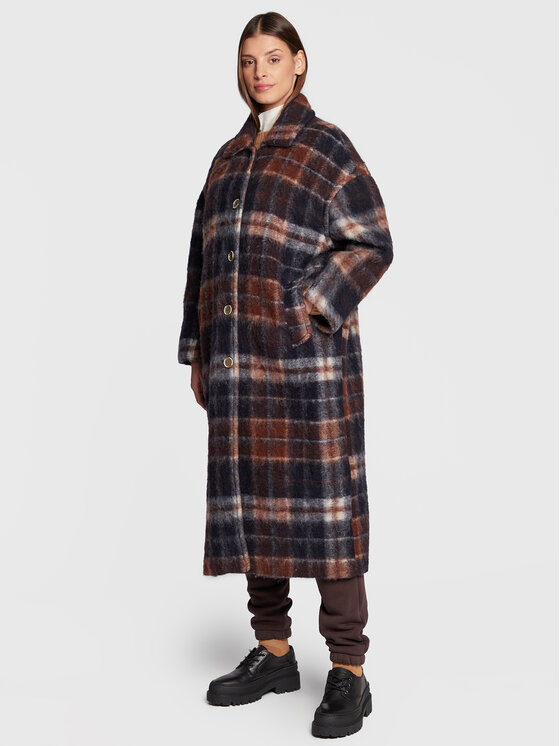 American Vintage American Vintage Вовняне пальто Geomark GEO17CH22 Cиній Regular Fit