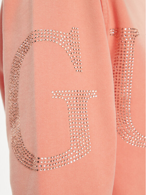 Guess Guess Bluza Vintage Logo W4GQ10 KC8I0 Koralowy Relaxed Fit