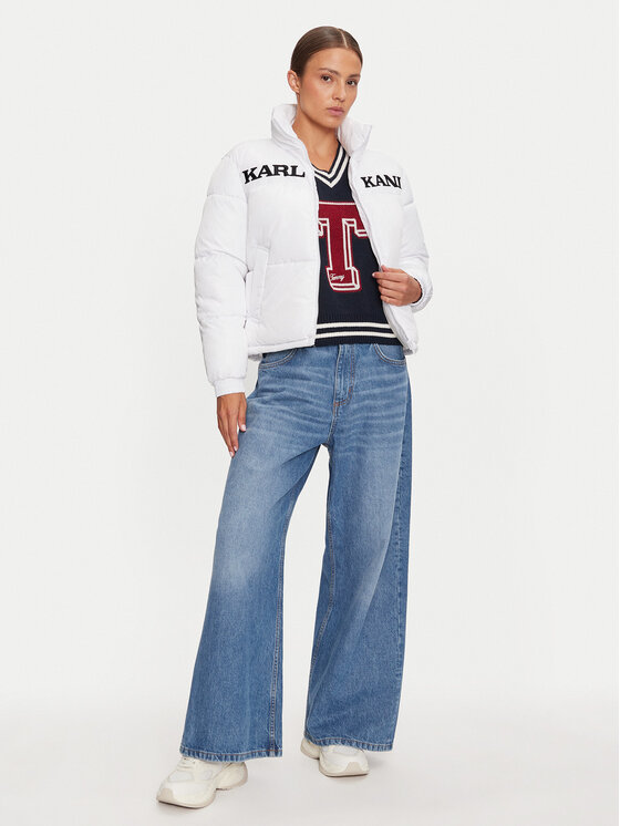 Karl Kani Karl Kani Зимно яке Retro Essential 61760001 Бял Regular Fit