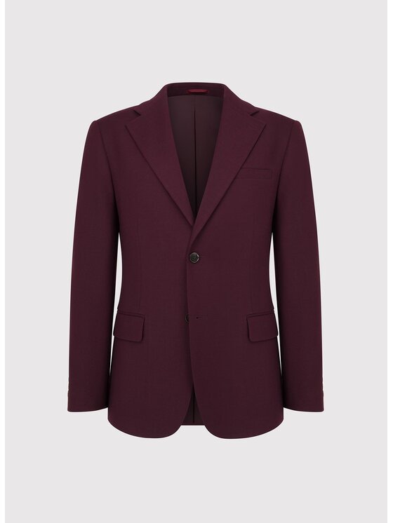 Pako Lorente Pako Lorente Marynarka P25WF-3G-001 Bordowy Super Slim Fit