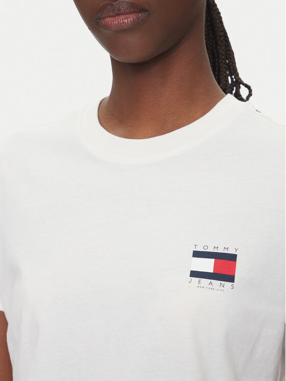 Tommy Jeans Tommy Jeans T-Shirt DW0DW21423 Biały Regular Fit
