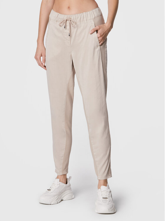 Marc Aurel Marc Aurel Kalhoty z materiálu 1615 2300 93133 Béžová Loose Fit
