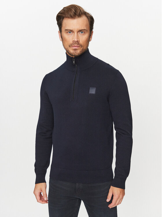 BOSS Boss Maglione Kanobix 50494387 Blu scuro Regular Fit