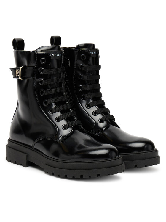 Tommy Hilfiger Tommy Hilfiger Trapery Lace-Up Bootie T4A5-34028-1453 S Czarny