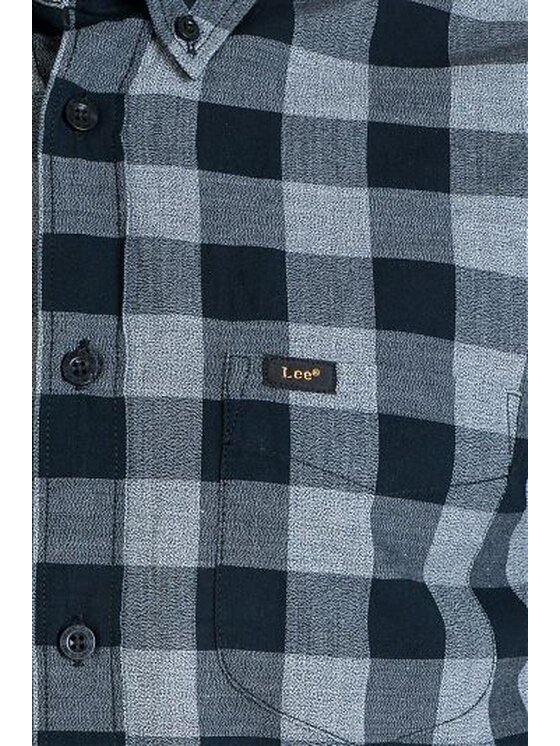 Lee Lee Camicia BUTTON DOWN SS Nero Regular Fit