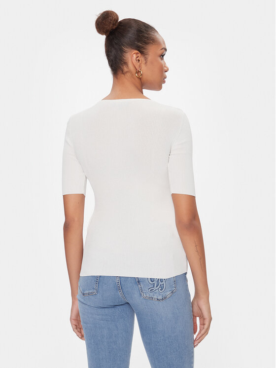 Luisa Spagnoli Luisa Spagnoli Bluzka Contralto 58230 Biały Slim Fit