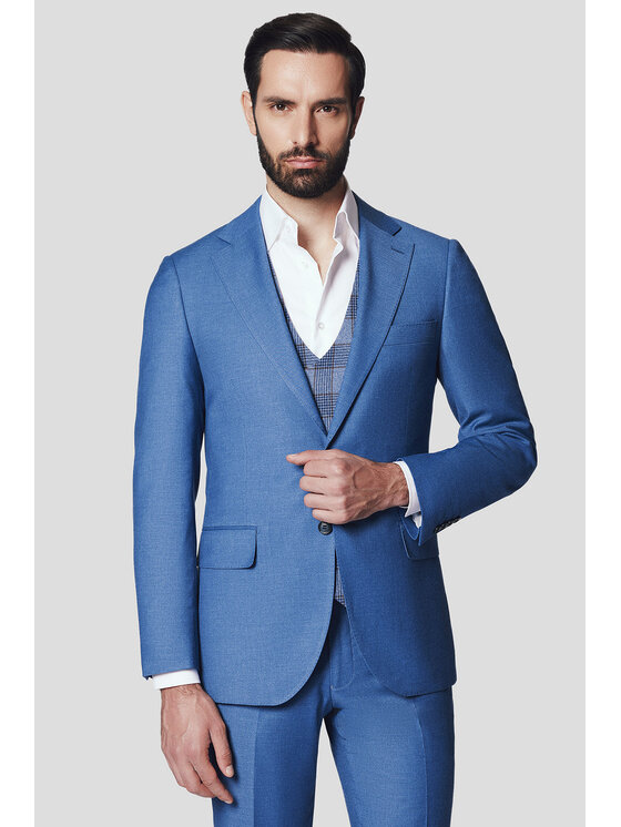 Lancerto Lancerto Garnitur Anaheim GA073125000012 Niebieski Slim Fit