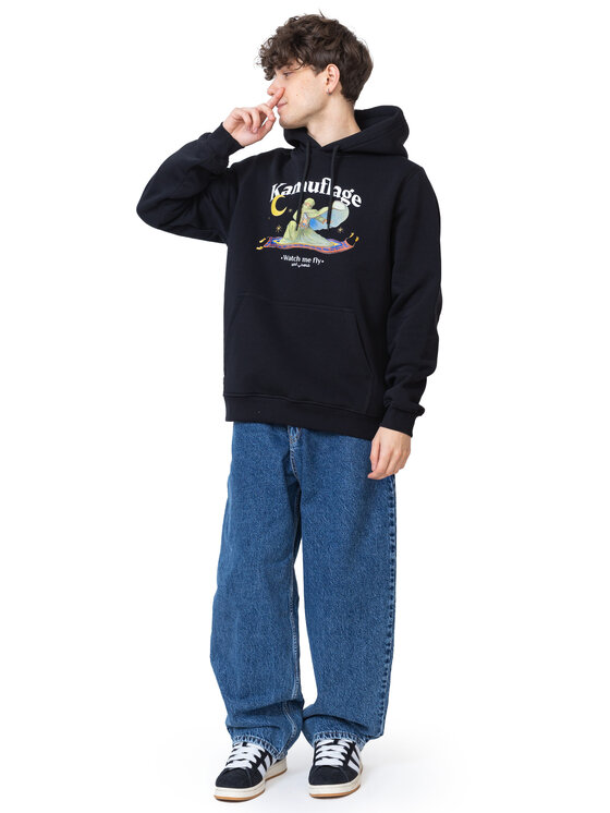 Kamuflage Kamuflage Bluza Get High Czarny Comfortable Fit