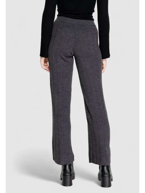 ONLY ONLY Παντελόνι γυναικείο ONLTESS MW PANT KNT Γκρι Regular Fit