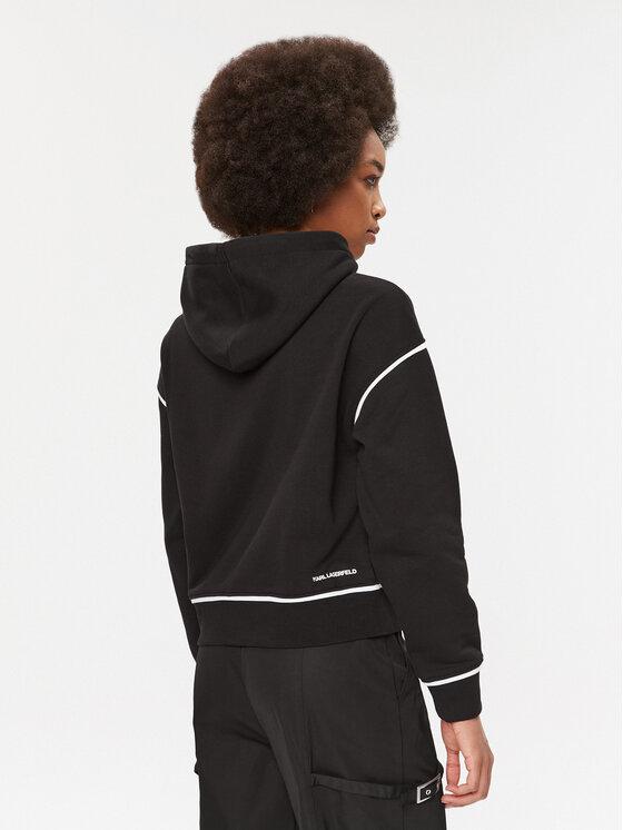 KARL LAGERFELD KARL LAGERFELD Μπλούζα Ikonik 2.0 235W1816 Μαύρο Regular Fit