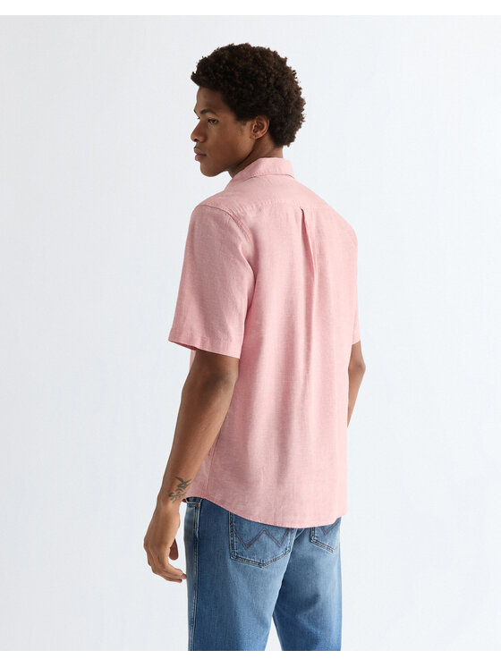 Wrangler Wrangler Koszula SS 1 PKT SHIRT Różowy Regular Fit