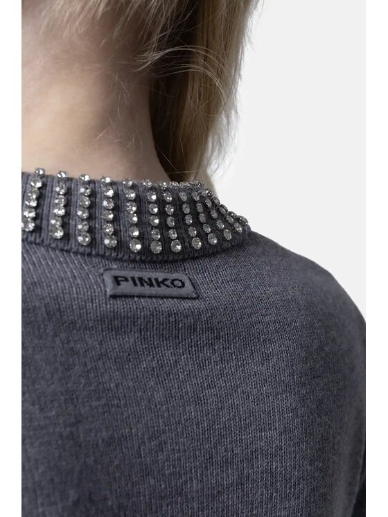PINKO PINKO Sweter Ventotene Szary Regular Fit