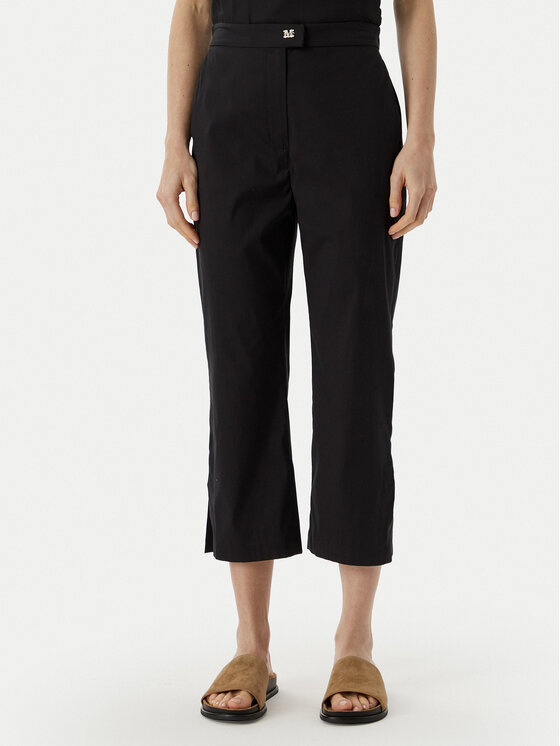 Max Mara Beachwear Pantaloni din material 2616131029650 Negru Regular Fit