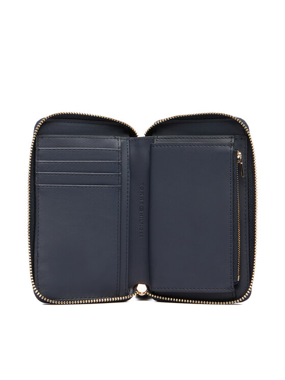 Tommy Hilfiger Tommy Hilfiger Piniginė Th Logotape Compact Zip Around AW0AW18699 Tamsiai mėlyna
