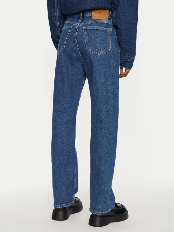 Calvin Klein Jeans Calvin Klein Jeans Jeans hlače J20J224033 Mornarsko modra Straight Fit