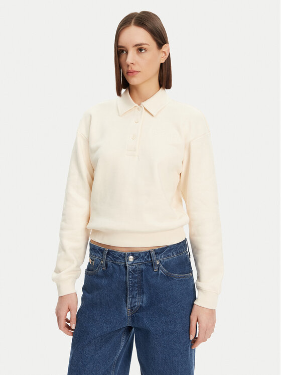 Lacoste Lacoste Світшот SF0351 Бежевий Relaxed Fit