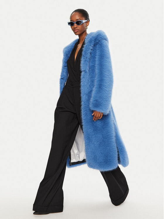 YES LONDON YES LONDON Pelliccia ECO/024 Blu Regular Fit