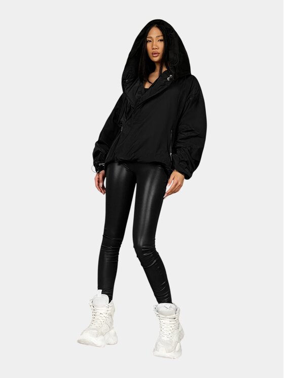 MADE BY SOCIETY MADE BY SOCIETY Kurtka anorak RIBBED VOID Jacket - J27222 Czarny Basic Fit