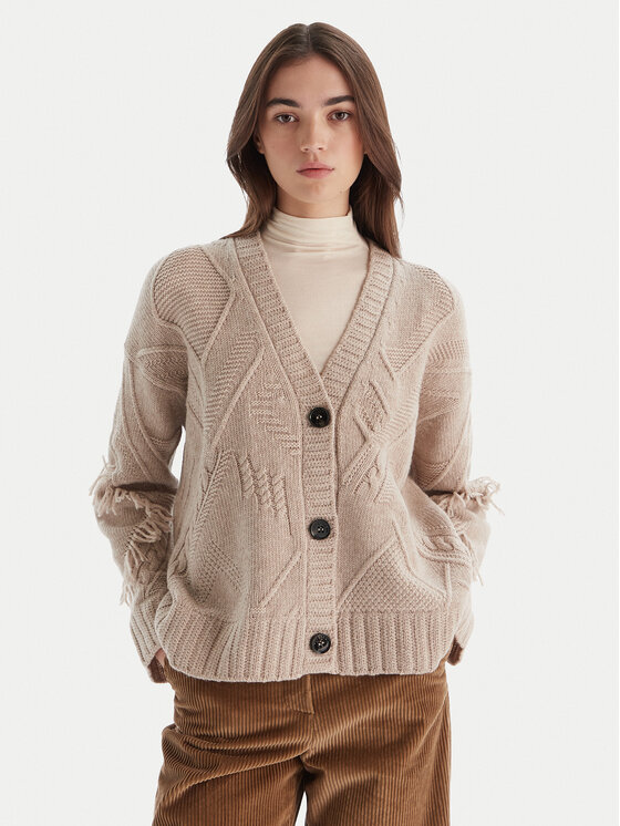 Weekend Max Mara Weekend Max Mara Kardiganas Stallo 2525346052 Smėlio Regular Fit