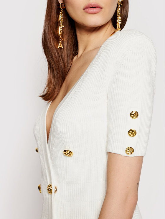 Vestito di maglia AM-05S-11E2-V440 Bianco Slim Fit...