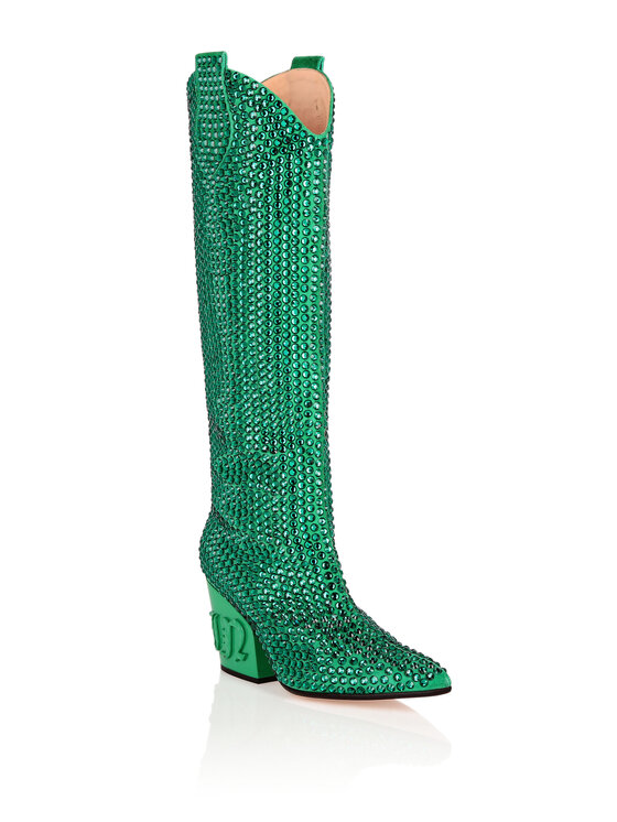 PHILIPP PLEIN PHILIPP PLEIN Kozaki 1775 Zielony