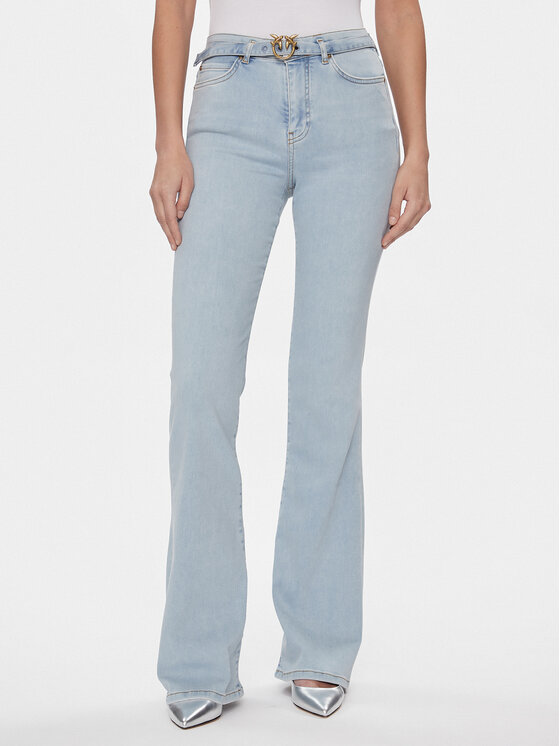 PINKO Pinko Jeans Flora 100166 A1MQ Himmelblau Flare Fit