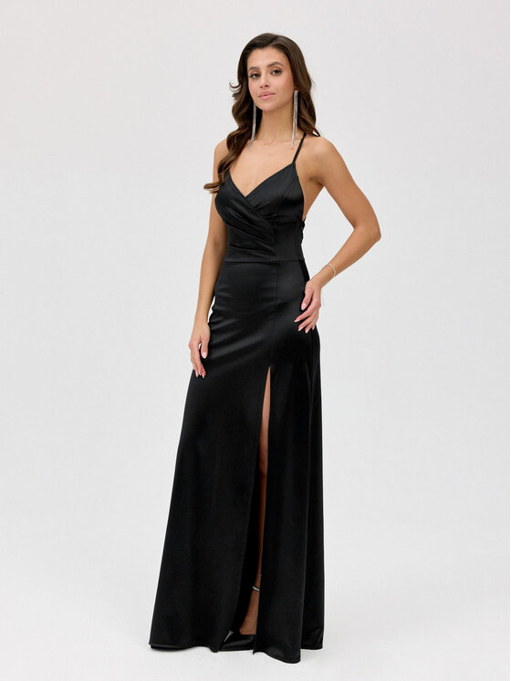 Roco Fashion Roco Fashion Sukienka codzienna Alessandra Czarny Slim Fit