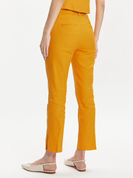Marella Marella Hlače iz tkanine Oceania 2413131062 Oranžna Regular Fit
