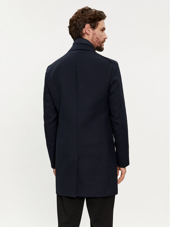 BOSS Boss Płaszcz przejściowy H-Hyde-Bib-234 50511975 Granatowy Slim Fit