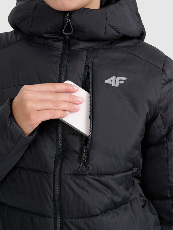 4F 4F Kurtka wielofunkcyjna HALNY Czarny Regular Fit