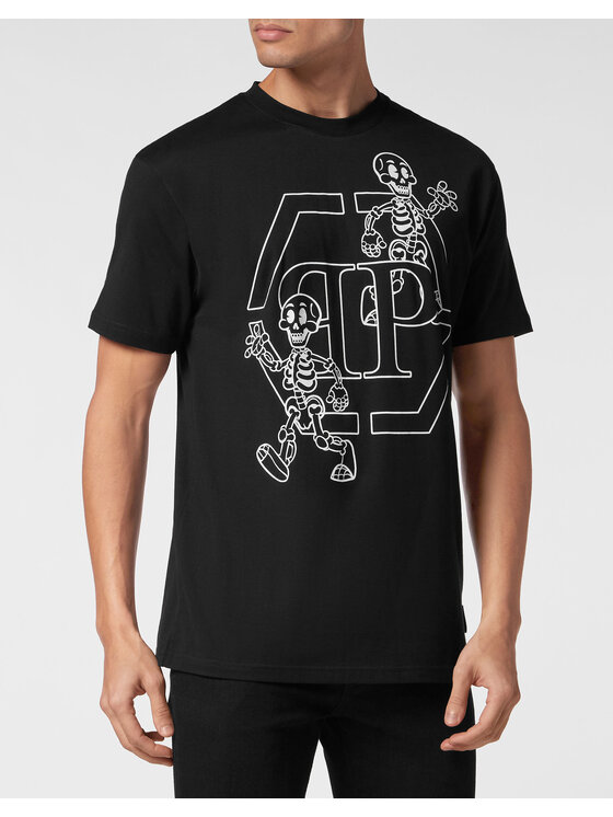 PHILIPP PLEIN PHILIPP PLEIN T-Shirt 9857 Czarny Regular Fit
