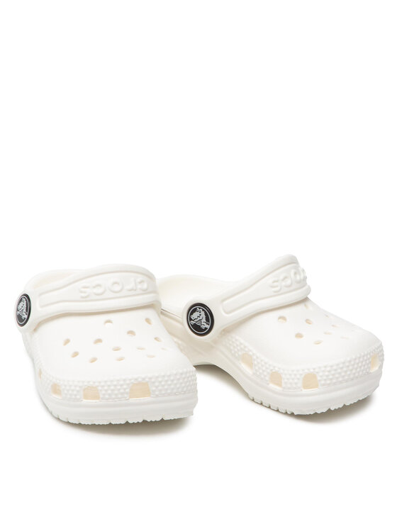 Crocs Crocs Șlapi Classic Kid Clog T 206990 Alb