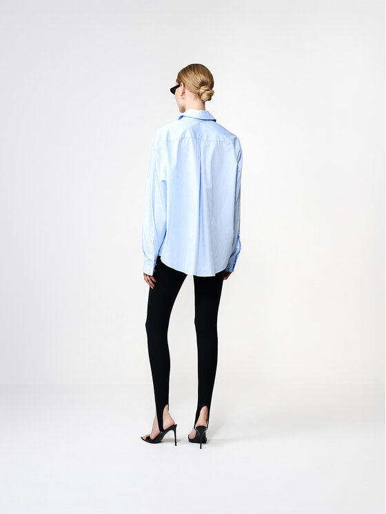 La Mania La Mania Koszula PONTE Niebieski Basic Fit
