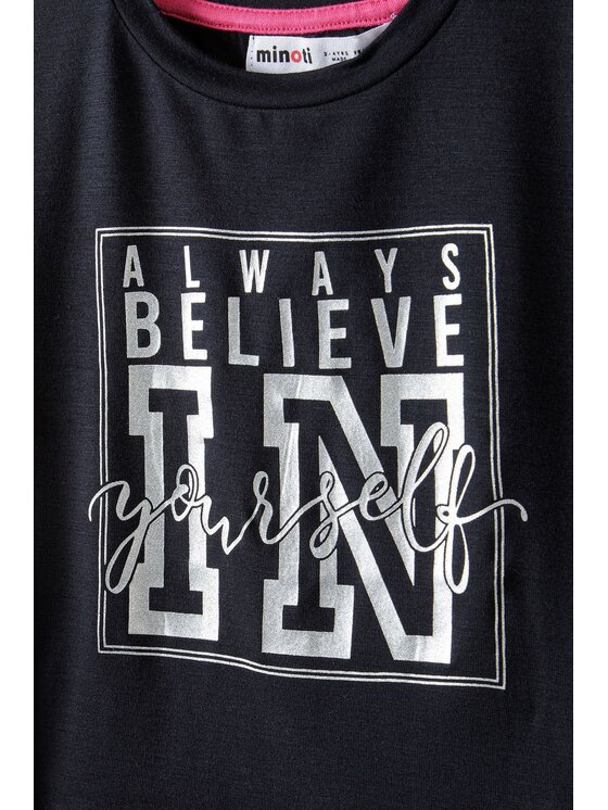 minoti minoti T-Shirt believe 1 Czarny Regular Fit