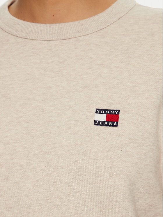 Tommy Jeans Tommy Jeans Majica dugih rukava DW0DW19408 Bež Boxy Fit