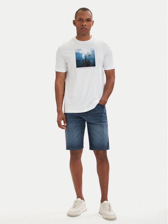 BOSS BOSS T-Shirt Creature 50561861 Krémová Regular Fit