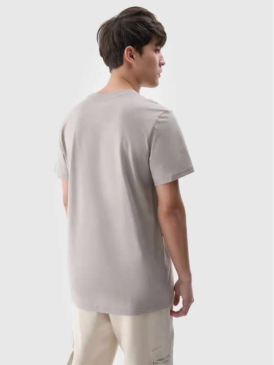 4F 4F T-Shirt 4FWspring_summer_2025TTSHM2074 Szary Regular Fit