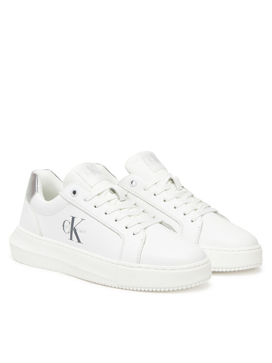 Calvin Klein Jeans Calvin Klein Jeans Sneakersy Chunky Cupsole Lth Silver YW0YW01876 Biały