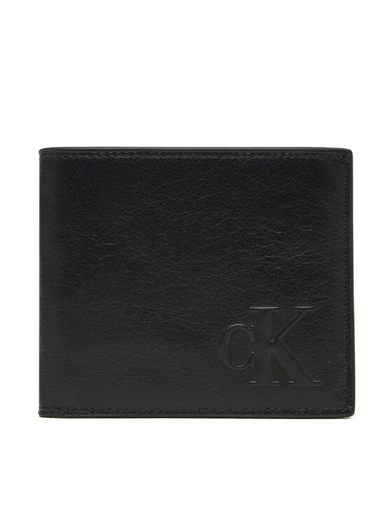 Portofel Mare pentru Bărbați Calvin Klein Ck Ew Billfold W/ Coin LV04G1072G Negru