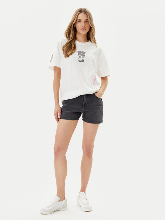 Wrangler Wrangler Pantaloni scurți de blugi Cowboy 112362695 Negru Relaxed Fit