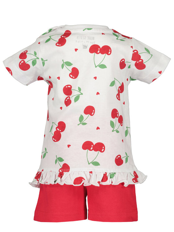Blue Seven Blue Seven Completo T-shirt e pantaloncini 914513 X Rosso Regular Fit