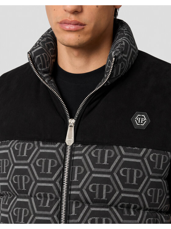 PHILIPP PLEIN PHILIPP PLEIN Kamizelka 31190 Czarny Regular Fit